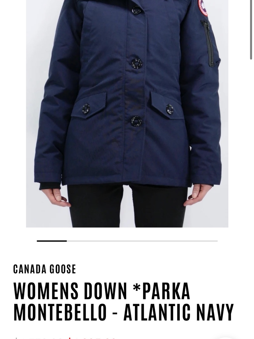 Women’s S Canada goose jacket with fur trim